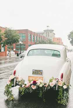 wedding getaway car decorations