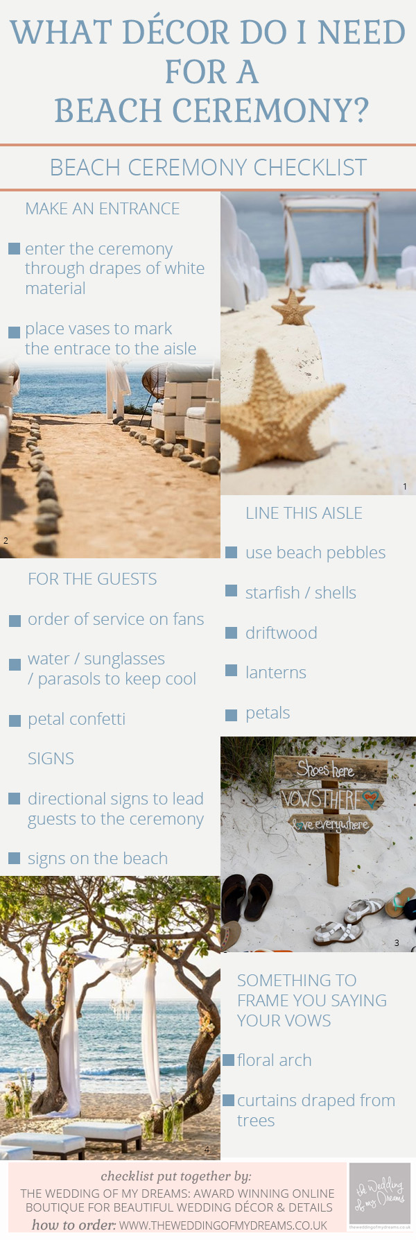 What Do I Need For A Beach Wedding Ceremony Checklist