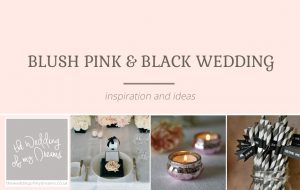 blush pink and black wedding decorations and ideas