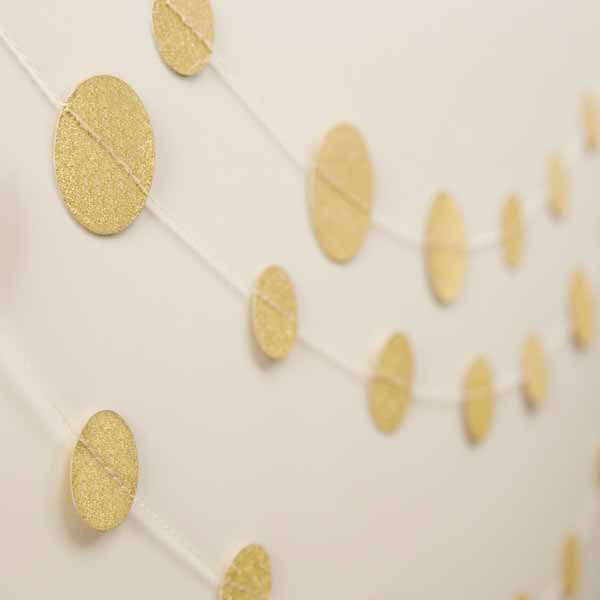 gold glitter bunting