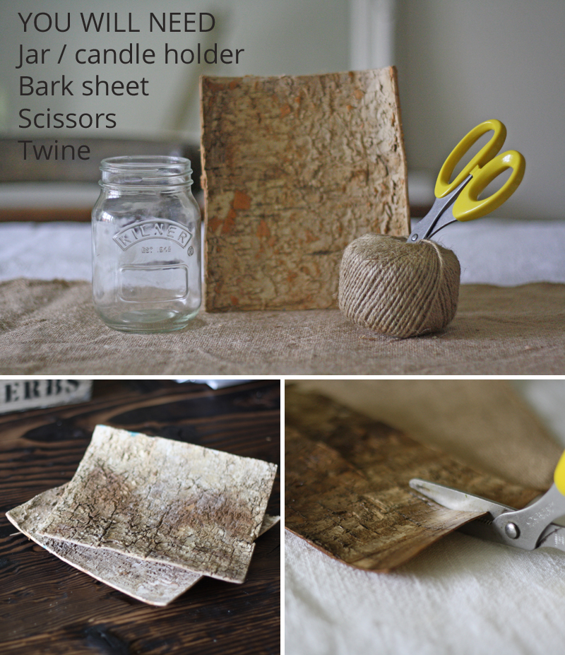 how to make bark covered tea light holders and bark vases step by step guide 1