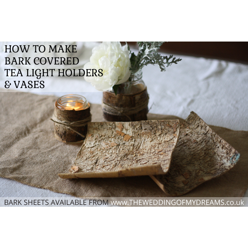 how to make bark covered tea light holders and bark vases