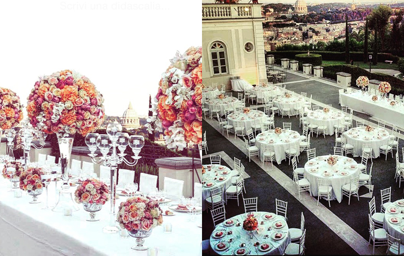 low and tall centrepieces italian wedding