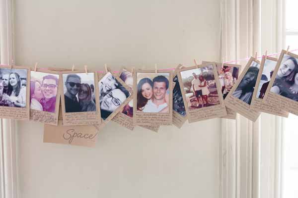 Great idea for a wedding wuest book, leave Polaroid photos of all your guests ask them to find their photos and leave you a not (3)