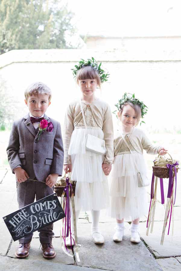 Here Comes The Bride Sign For Ringer Bearer Page Boy Real Wedding at Aynhoe Park (1)