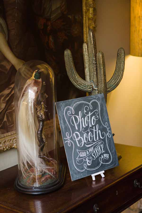 Photobooth Chalkboard Calligraphy Sign Used At Real Wedding at Aynhoe Park