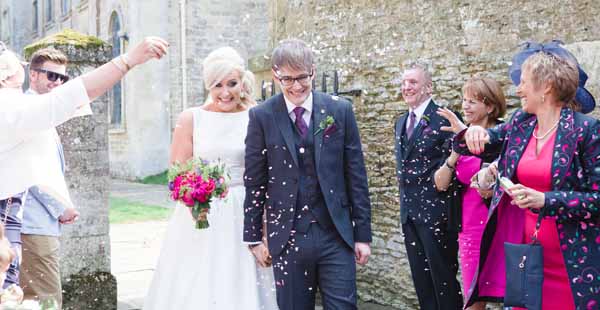 Real Wedding at Aynhoe Park Bright Pink Fun Wedding Decorations What A Cool Venue (22)