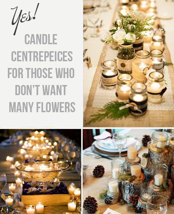 candle centrepiece ideas for non floral centrepieces