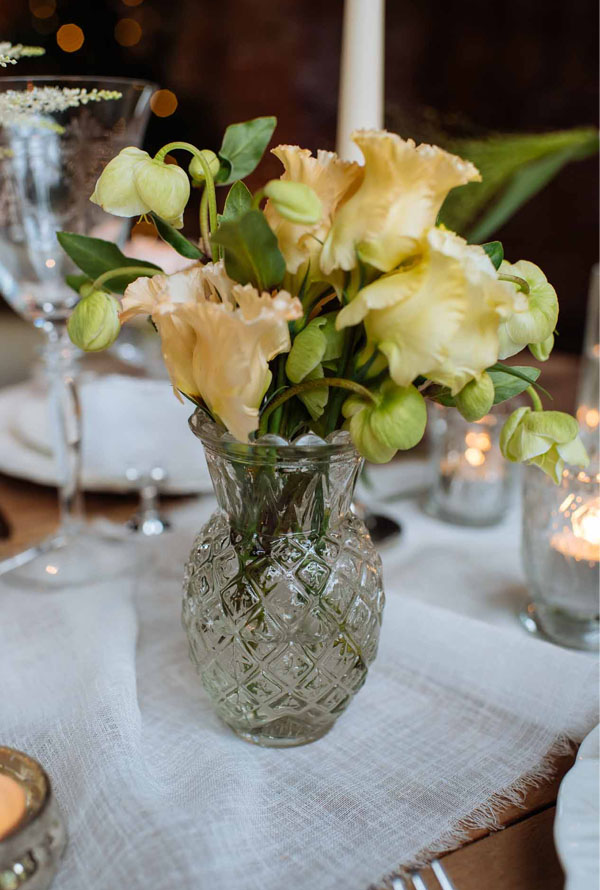 pressed glass bud vase posy vases for romantic glamour wedding tables