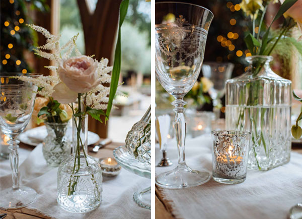 wedding table decorations tea lights