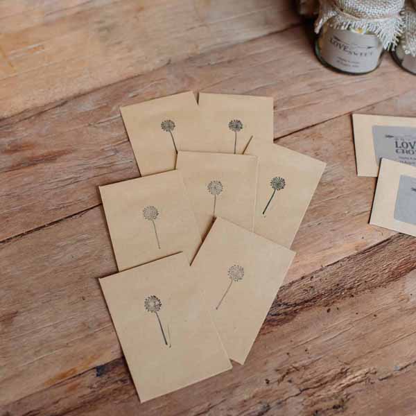 seed packet envelopes - featured in the top 10 wedding favour bags and boxes