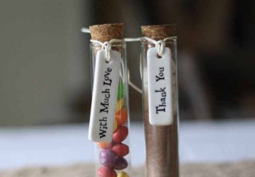 test tube wedding favours with cork stoppers - featured in top 10 wedding favour bags boxes and bottles
