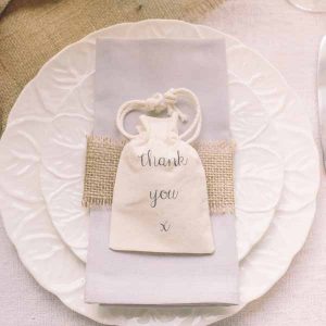 thank you cotton favour bags - featured in top 10 wedding favour bags boxes and bottles