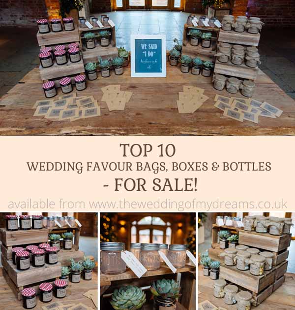 top 10 wedding favour bags boxes and bottles