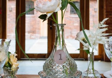 decanter wedding centrepiece romantic glamour wedding table decorations