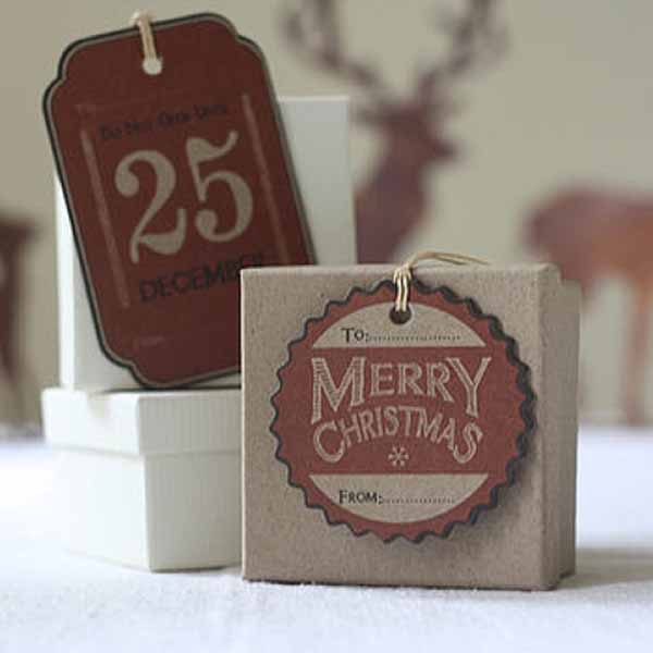 rustic christmas gift tags