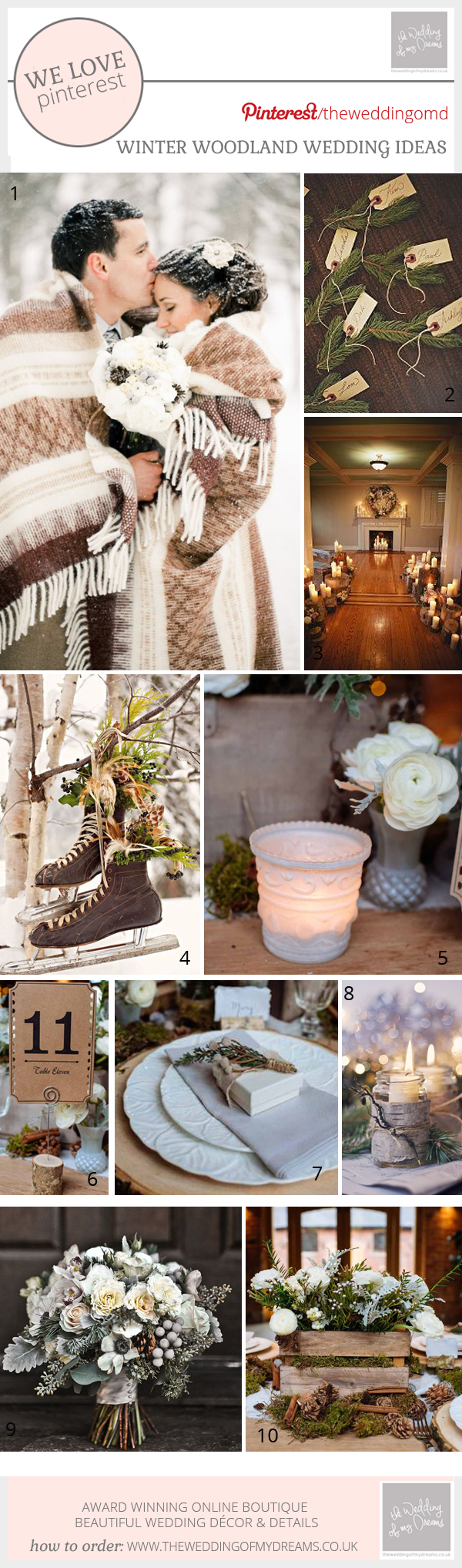 WINTER WOODLAND WEDDING IDEAS AND DECORATIONS