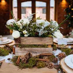 crate wedding centerpiece winter wedding ideas