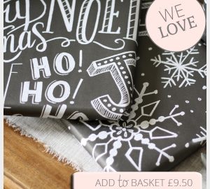 hand drawn chalkboard wrapping paper for christmas wrapping ideas