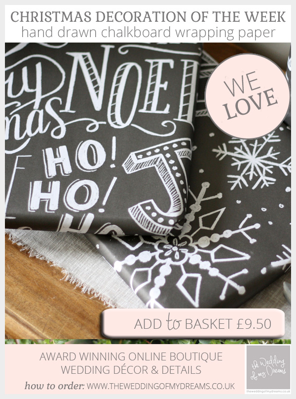 hand drawn chalkboard wrapping paper for christmas wrapping ideas