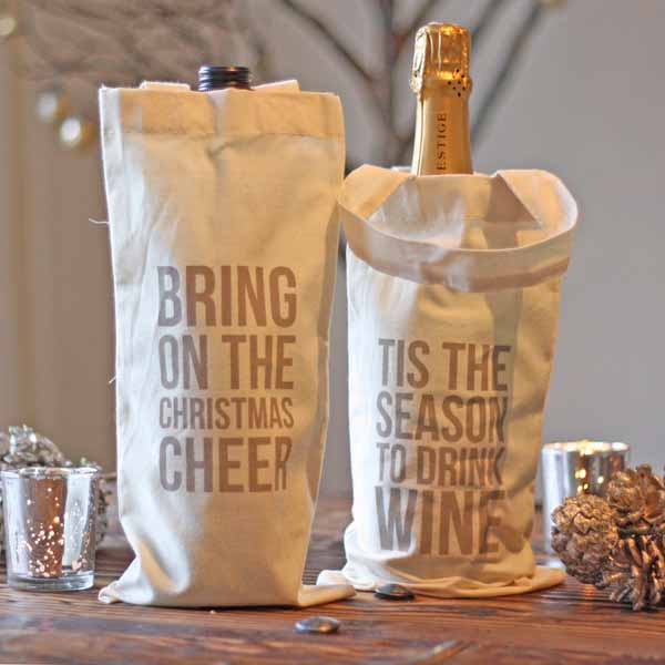 wine bottle gift bags for Christmas gifts