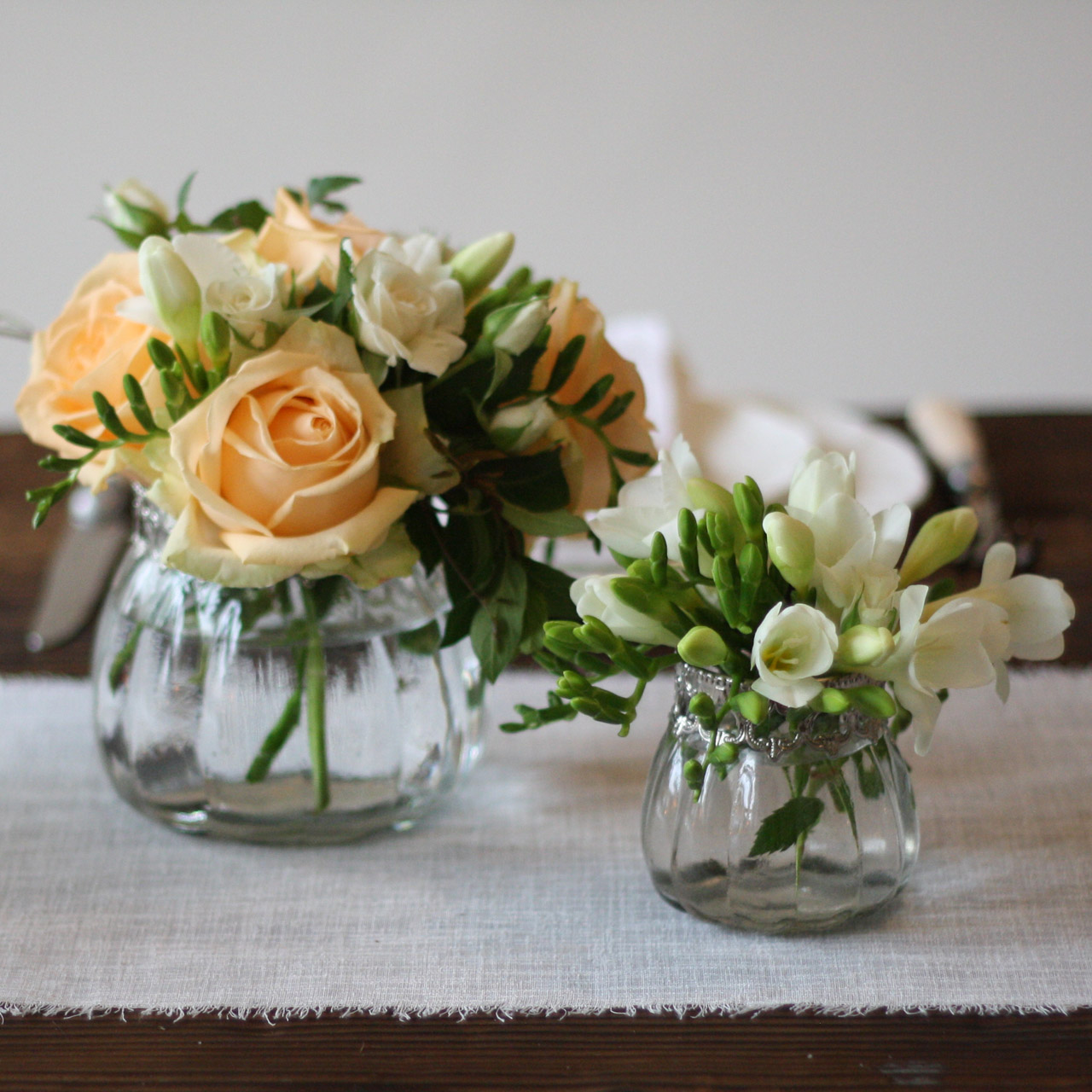  Elegant glass and silver bud vase or larger vase - perfect for wedding decorations - available from @theweddingomd