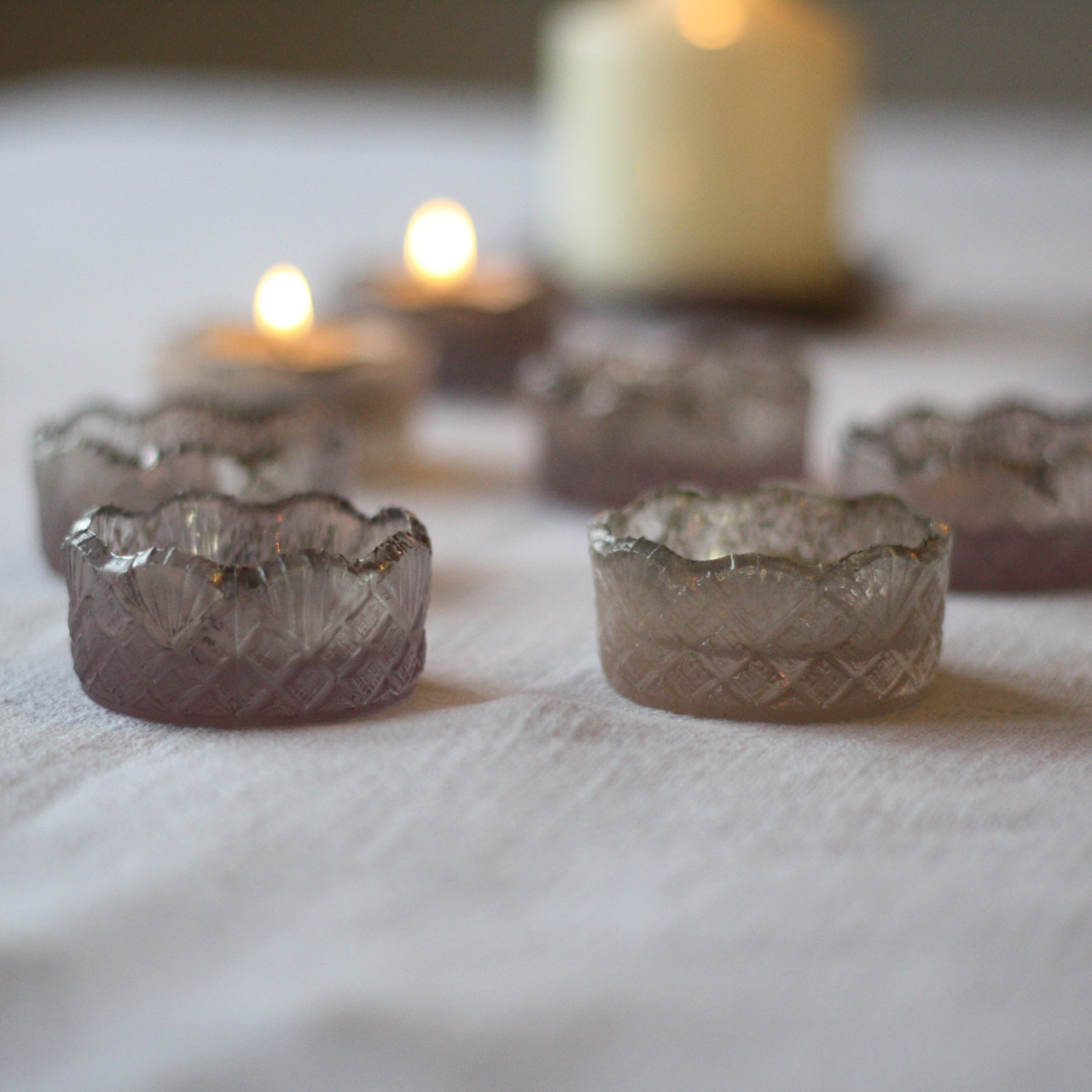 Mini Dusky  and Nude Pink Tea Light Holders - perfect for wedding decorations - available from @theweddingomd