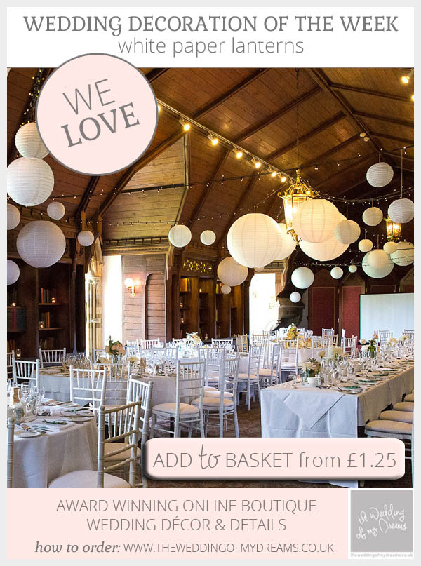 hanging white paper lanterns wedding decorations @theweddingofmydreams