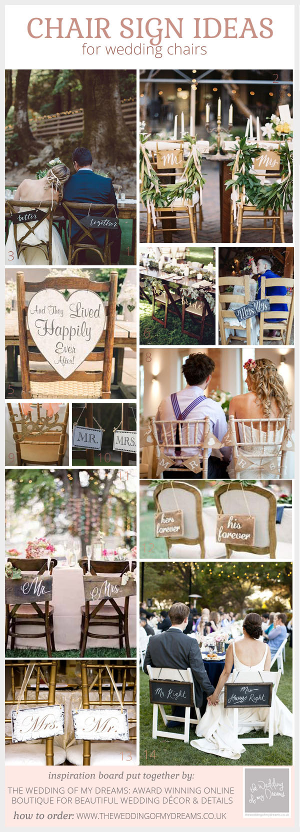 Wedding Chair Sign Ideas by @theweddingomd