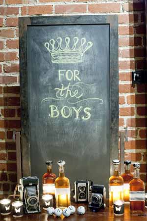 blackboard signs for boys bar at weddings