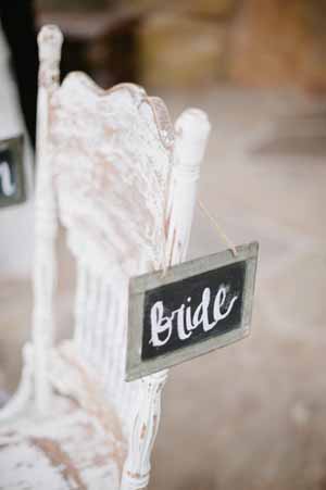 blackboard signs for bride and groom chair backs