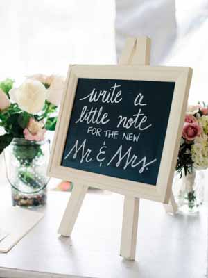 blackboard wedding signs