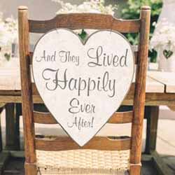 wedding chair sign ideas for the bride and grooms chairs 