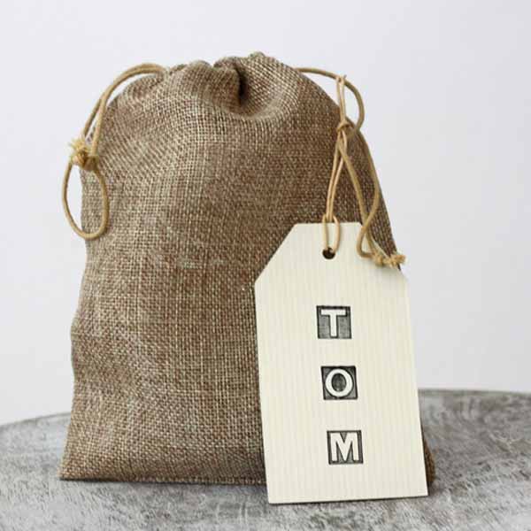 hessian childrens activity bags available from @theweddingomd