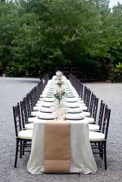 long wedding guest tables