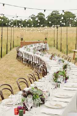 long wedding guest tables