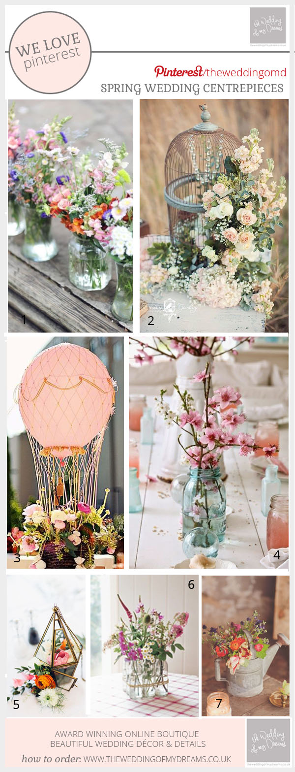 spring wedding centrepiece ideas