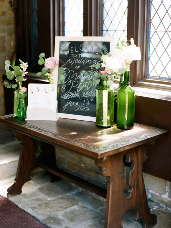 Chalkboard welcome signs - wedding welcome table ideas (1)