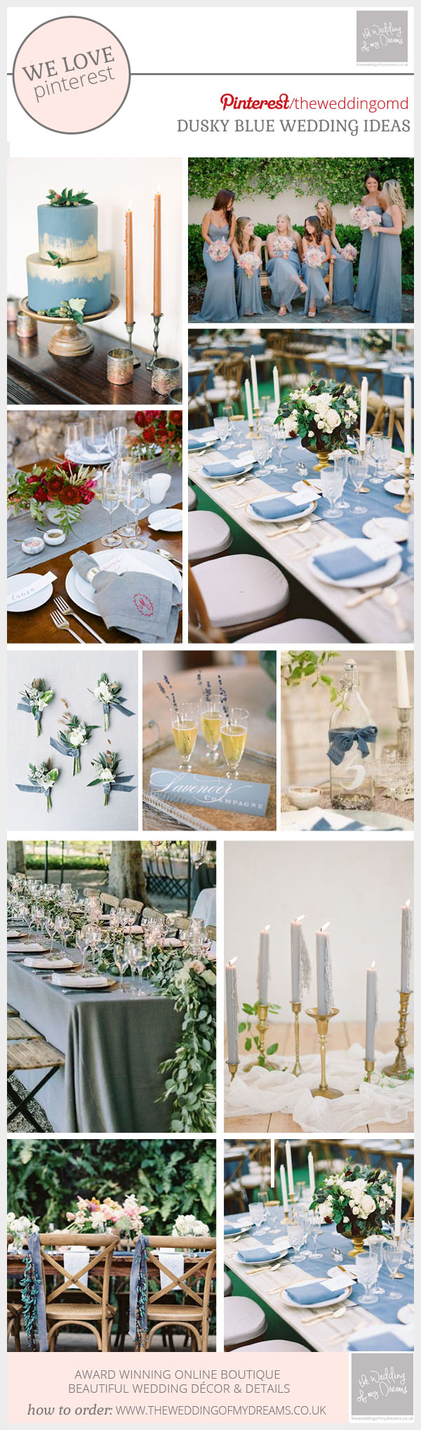 Dusky blue wedding ideas