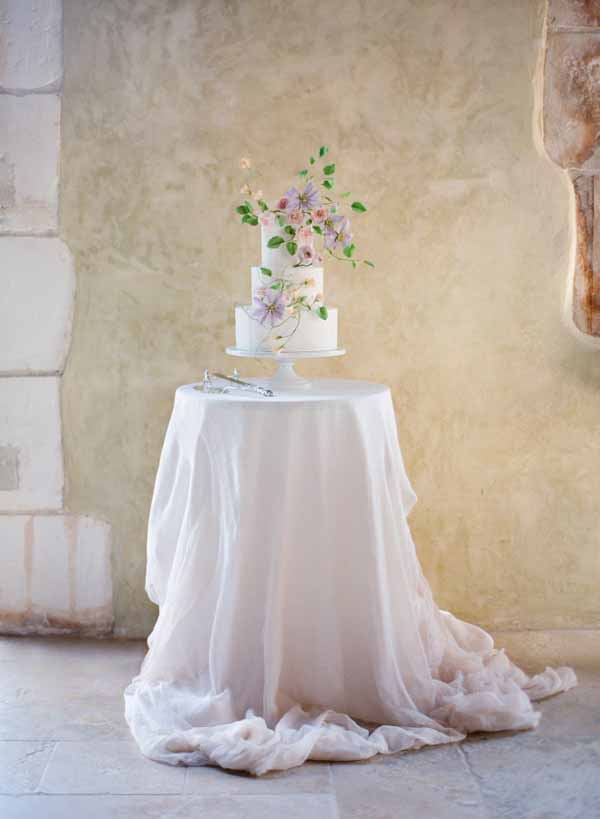 The softest pink cotton table cloth used on this table tables- I just love everything about it