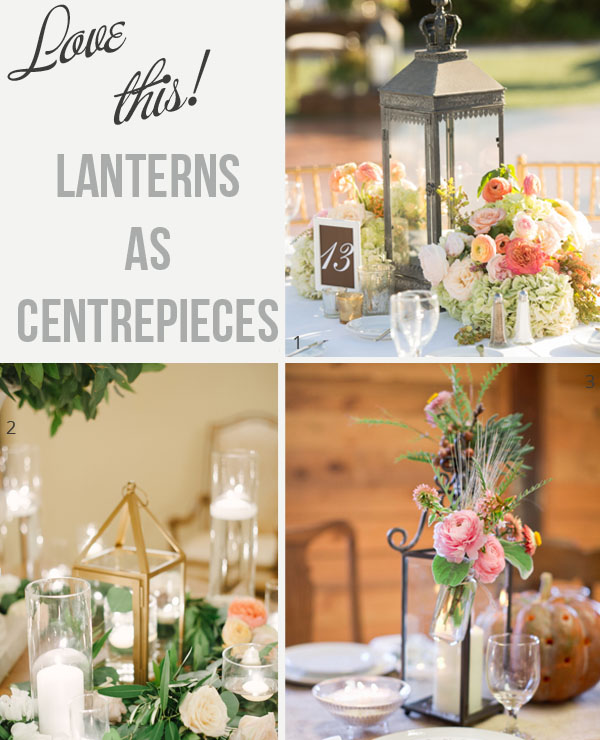 lanterns for wedding centrepieces