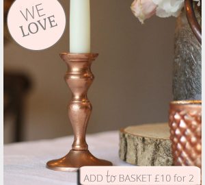 Copper candle sticks for weddings available from @theweddingomd