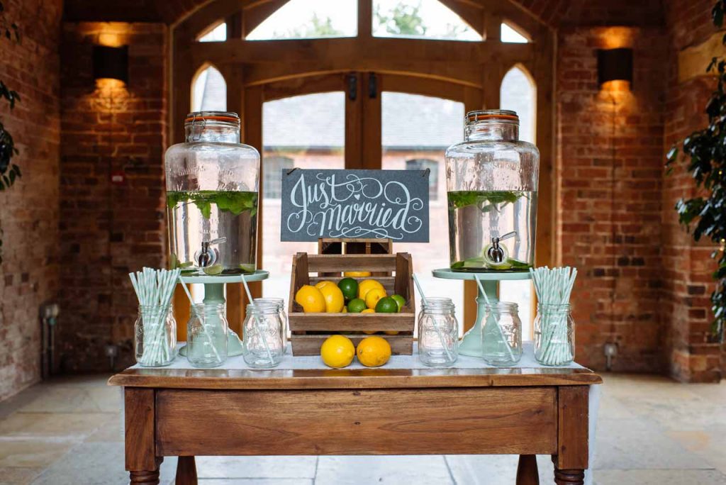 Top Tips For Wedding Venue Decorations: Welcome Drinks