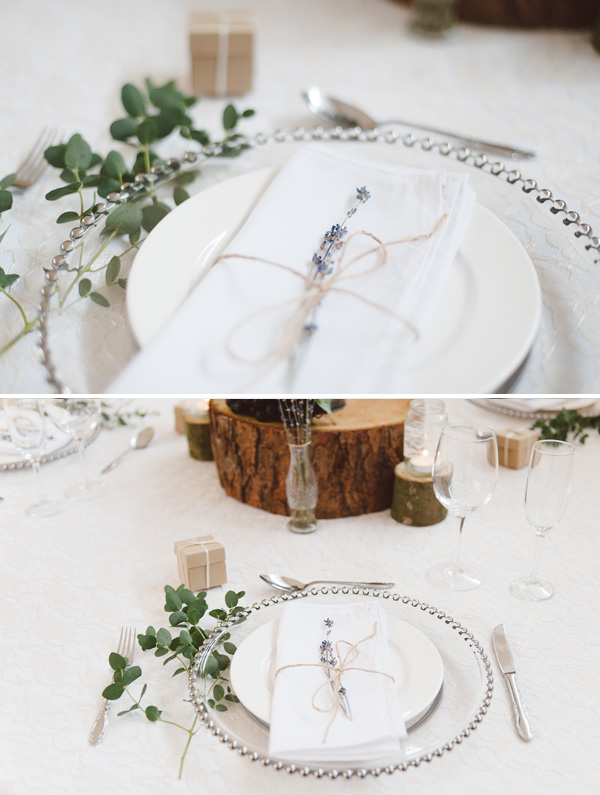 Dried lavender place settings - available from @theweddingomd