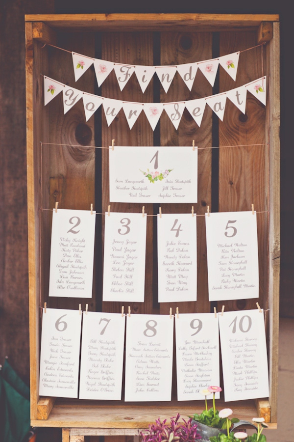 summer wedding table plans wooden crates rustic ideas www.theweddingofmydreams.co.uk