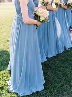 peach and blue wedding decorations and ideas