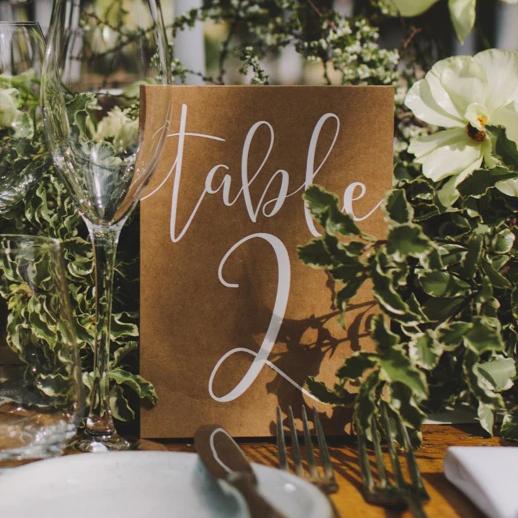 wedding table number ideas
