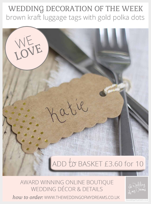 brown-kraft-luggage-tags-with-gold-polka-dots-available-from-theweddingomd