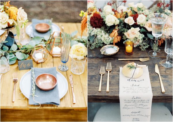 place setting ideas for autumn weddings