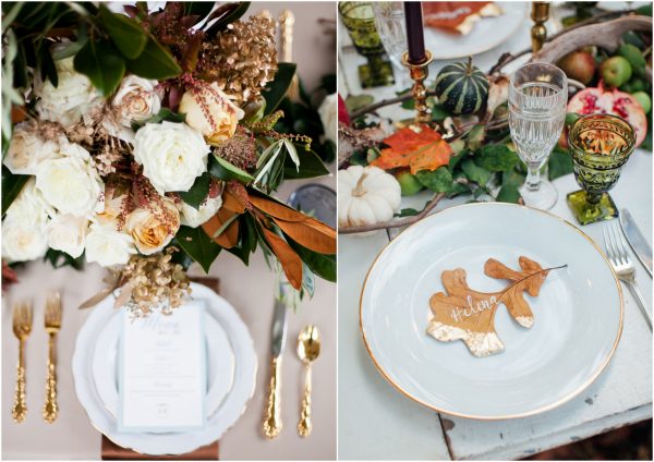 place setting ideas for autumn weddings